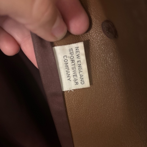 1970’s vintage Leather and Suede patched mid-thigh coat - Picture 4 of 6